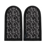 Black And White Skeleton Pattern Print Skillet Handle Cover