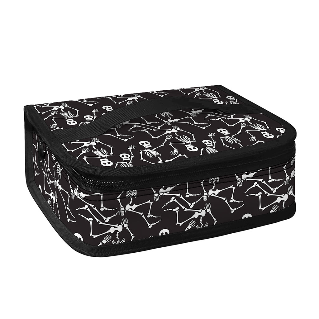Black And White Skeleton Pattern Print Small Lunch Bag