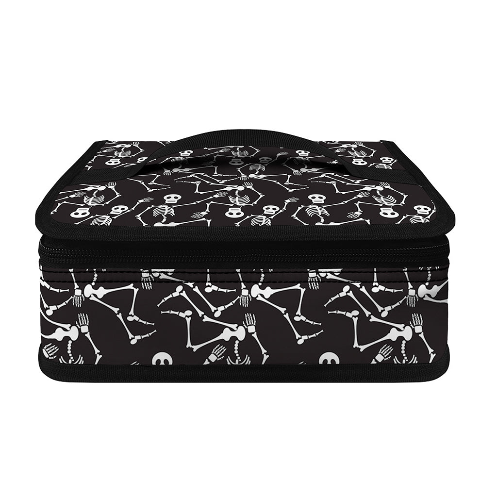 Black And White Skeleton Pattern Print Small Lunch Bag