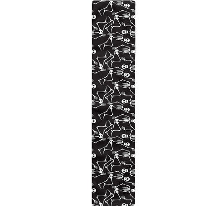 Black And White Skeleton Pattern Print Table Runner