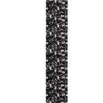 Black And White Skeleton Pattern Print Table Runner