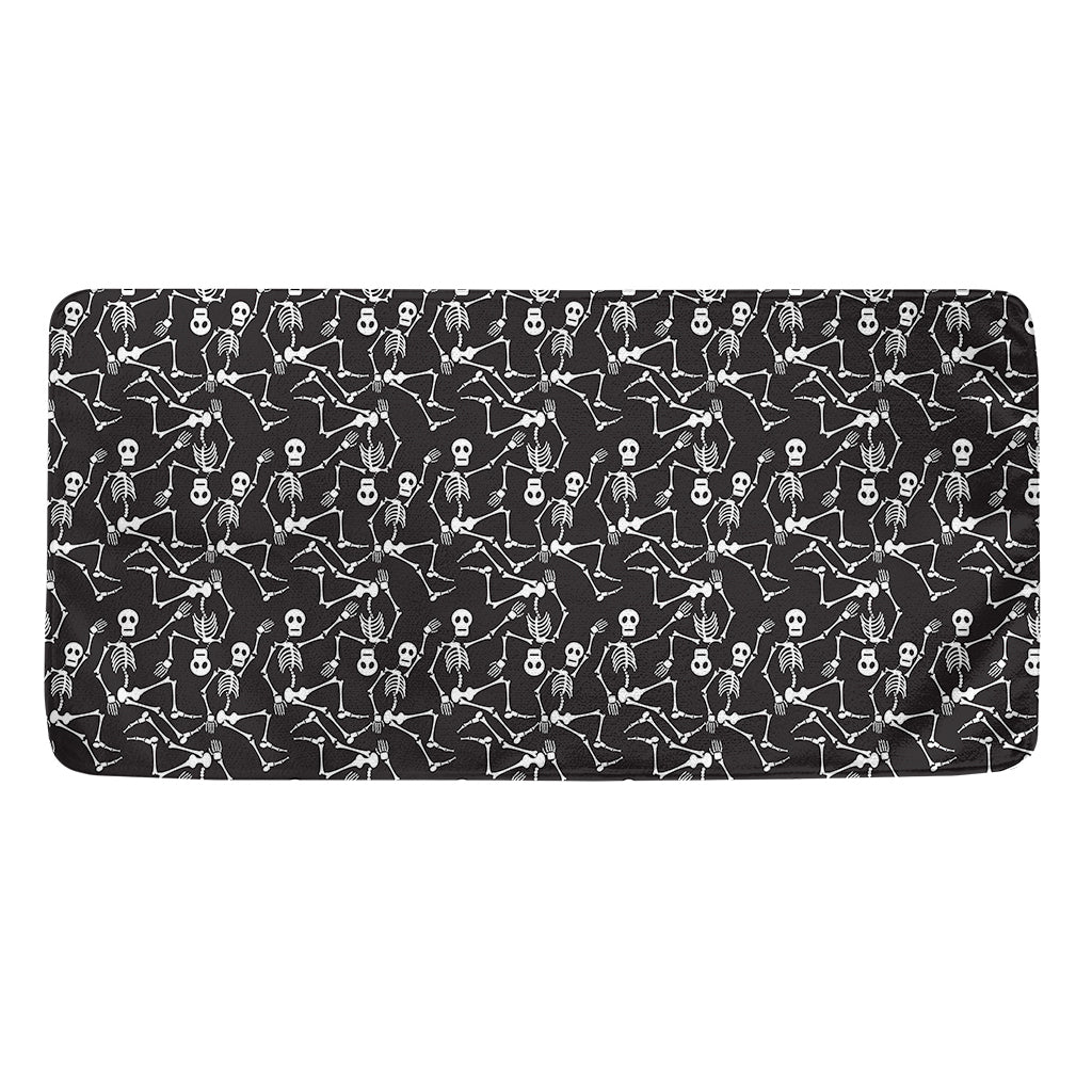 Black And White Skeleton Pattern Print Towel