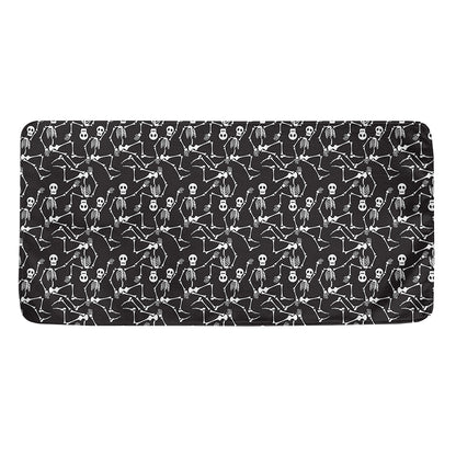 Black And White Skeleton Pattern Print Towel