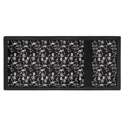 Black And White Skeleton Pattern Print Trifold Wallet