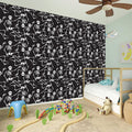 Black And White Skeleton Pattern Print Wall Sticker