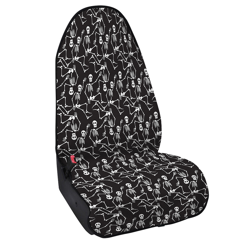 Black And White Skeleton Pattern Print Waterproof Car Seat Cover