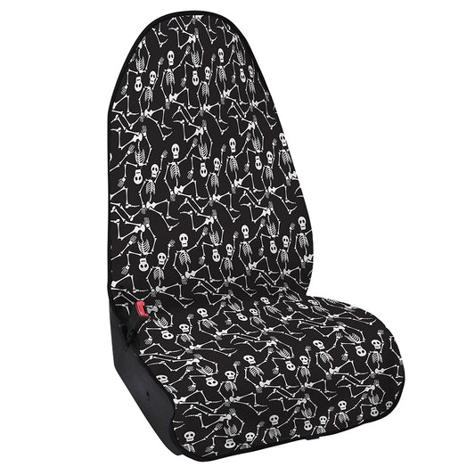 Black And White Skeleton Pattern Print Waterproof Car Seat Cover