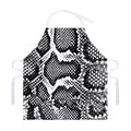 Black And White Snakeskin Print Adjustable Apron
