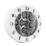 Black And White Snakeskin Print Alarm Clock