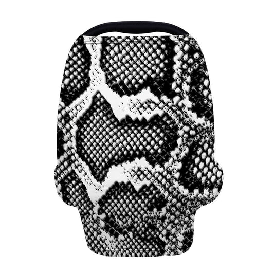 Black And White Snakeskin Print Baby Seat Cover