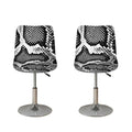Black And White Snakeskin Print Bar Stool Covers