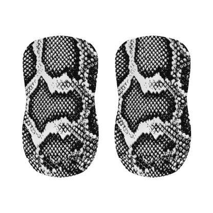 Black And White Snakeskin Print Bar Stool Covers