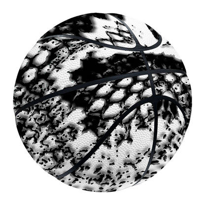 Black And White Snakeskin Print Basketball