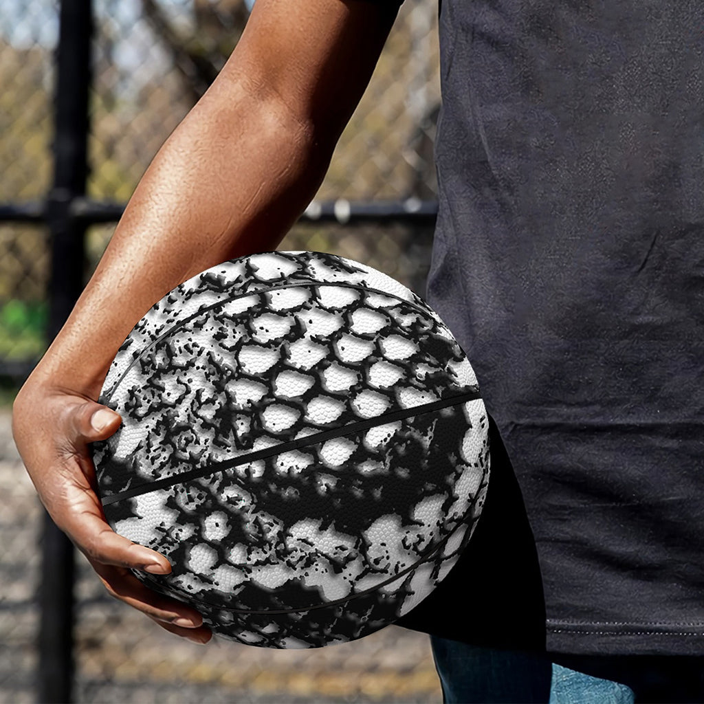 Black And White Snakeskin Print Basketball