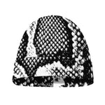 Black And White Snakeskin Print Beanie