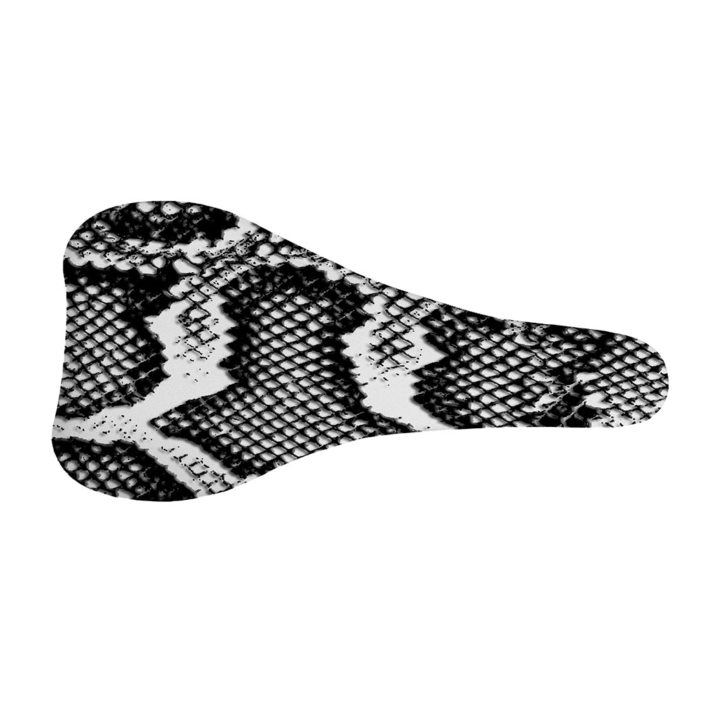 Black And White Snakeskin Print Bicycle Seat Cover
