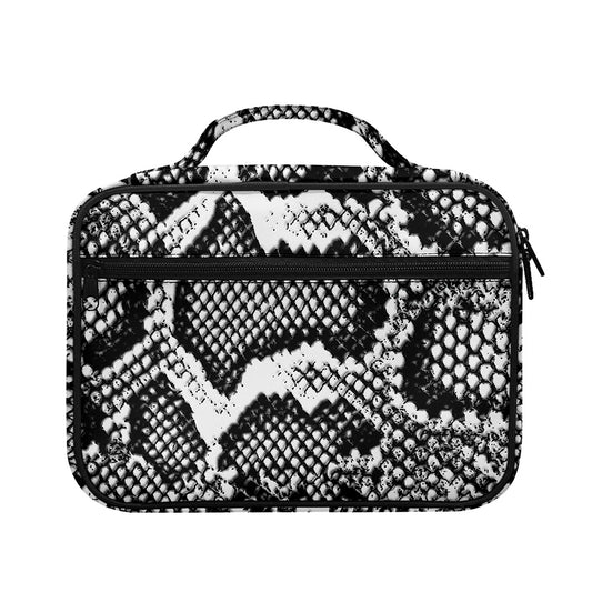 Black And White Snakeskin Print Briefcase Bible Bag