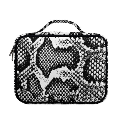 Black And White Snakeskin Print Briefcase Bible Bag