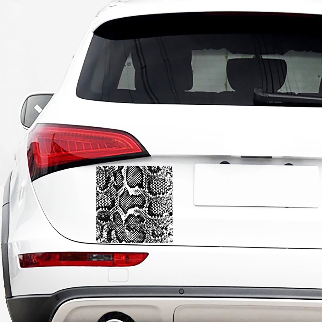 Black And White Snakeskin Print Car Sticker