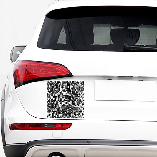 Black And White Snakeskin Print Car Sticker