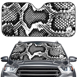 Black And White Snakeskin Print Car Windshield Sun Shade