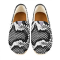 Black And White Snakeskin Print Casual Shoes