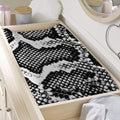 Black And White Snakeskin Print Changing Pad Cover