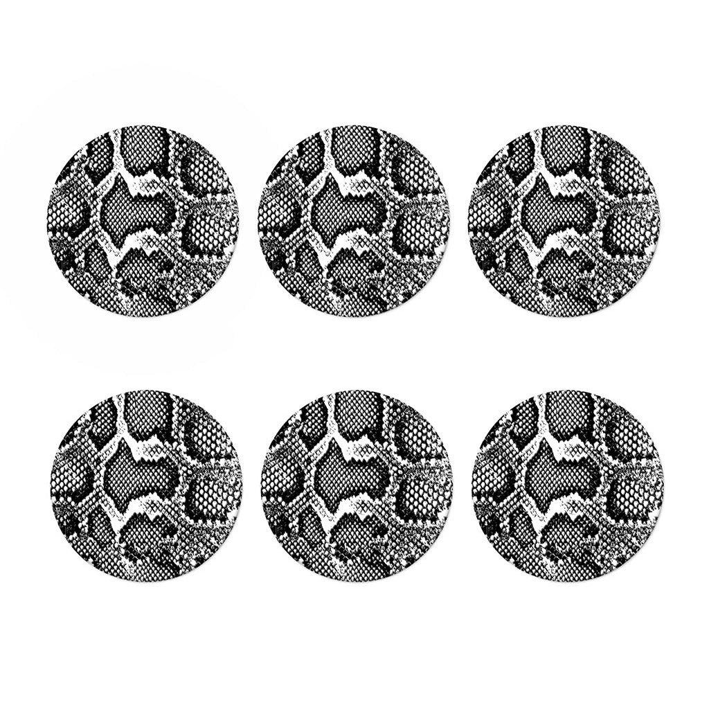 Black And White Snakeskin Print Coaster Set
