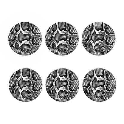 Black And White Snakeskin Print Coaster Set