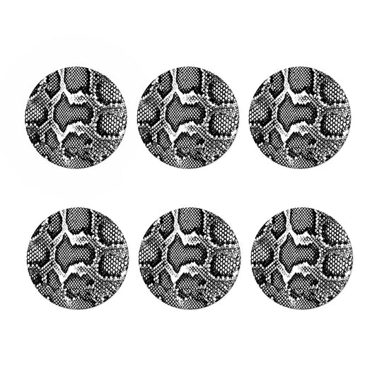 Black And White Snakeskin Print Coaster Set