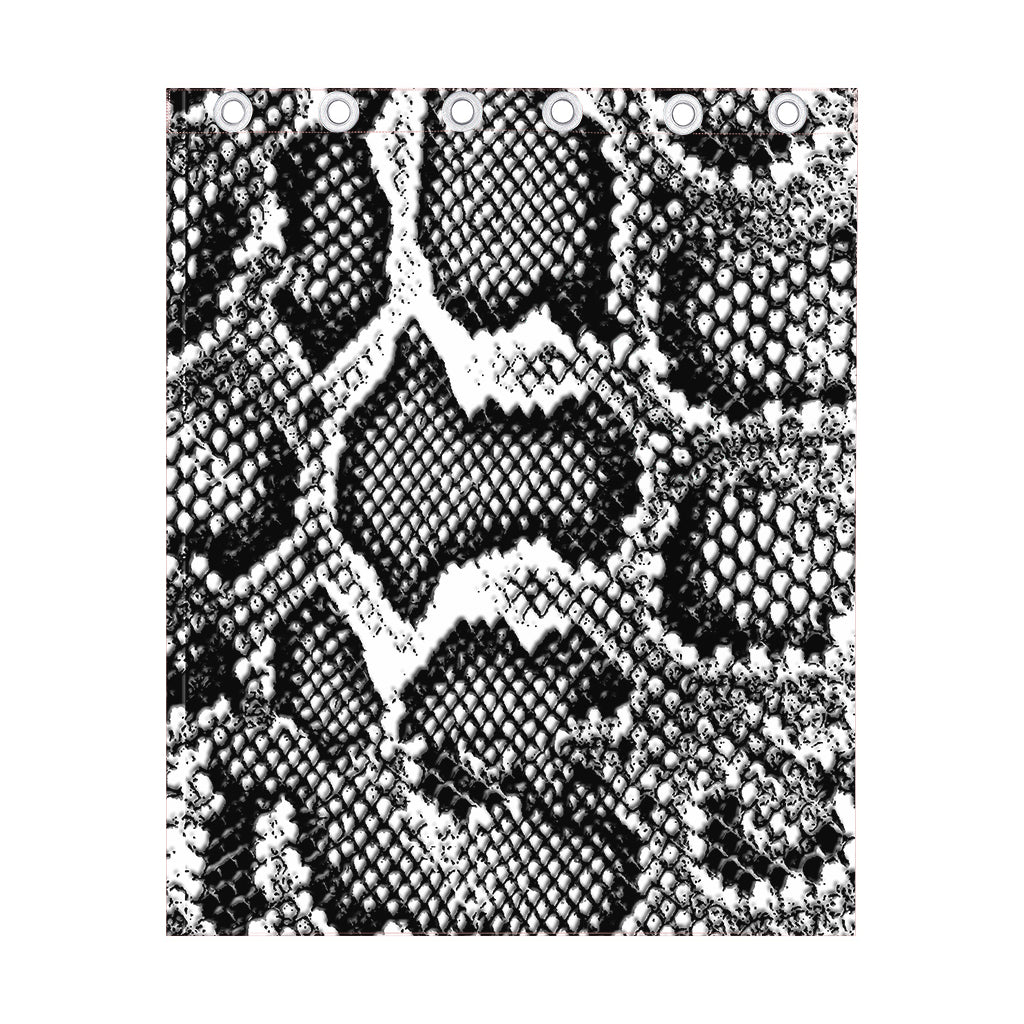 Black And White Snakeskin Print Curtain