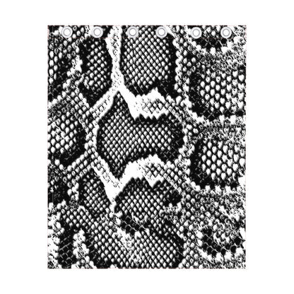 Black And White Snakeskin Print Curtain
