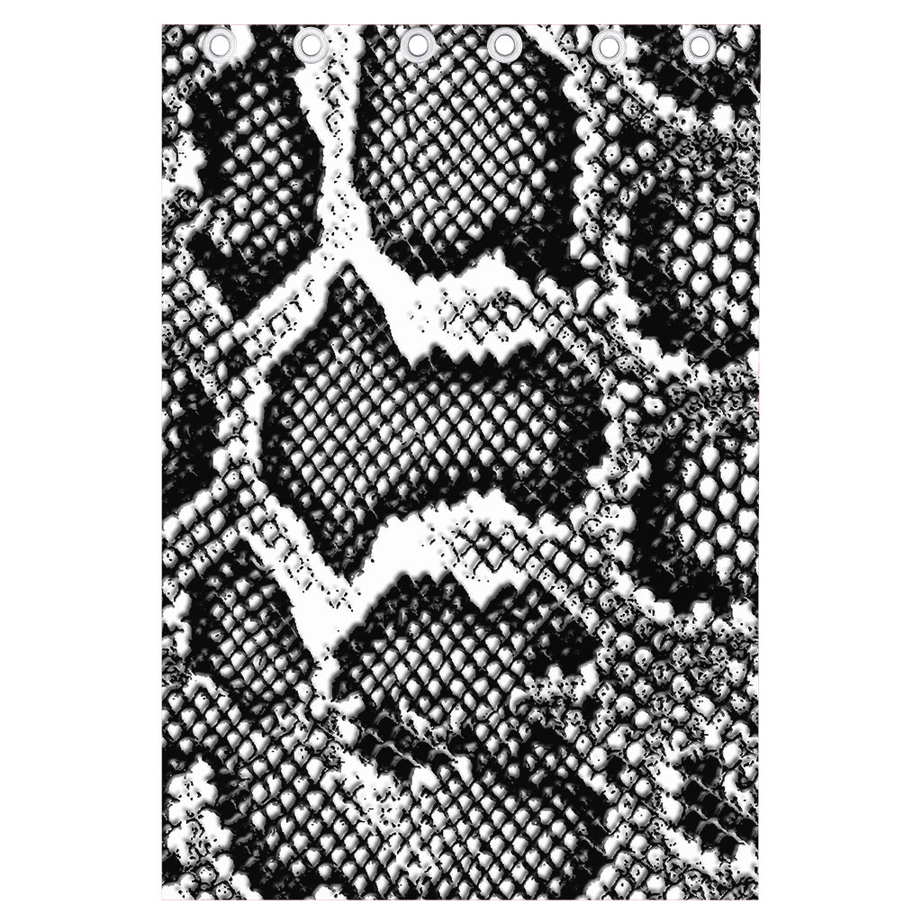 Black And White Snakeskin Print Curtain