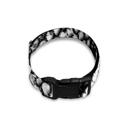Black And White Snakeskin Print Dog Collar