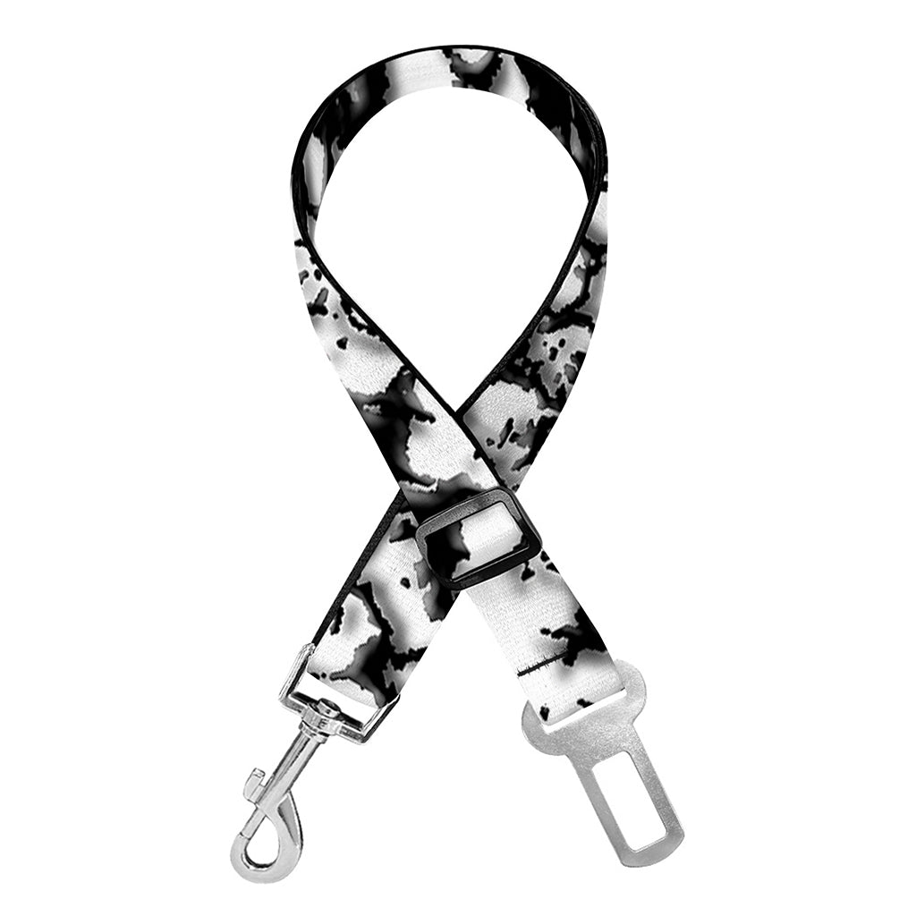 Black And White Snakeskin Print Dog Seat Belt