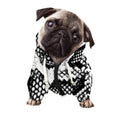 Black And White Snakeskin Print Dog Zip Up Hoodie