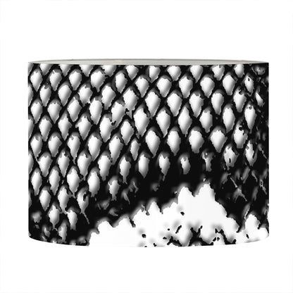 Black And White Snakeskin Print Drum Lamp Shade