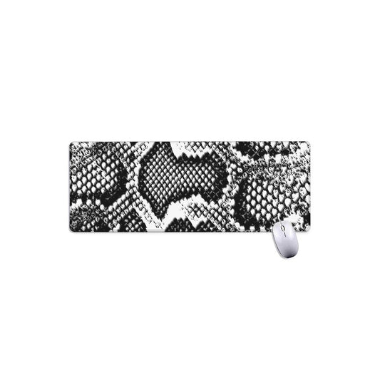 Black And White Snakeskin Print Extended Mouse Pad