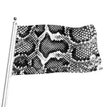 Black And White Snakeskin Print Flag