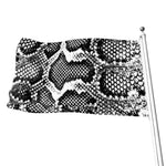 Black And White Snakeskin Print Flag