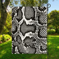 Black And White Snakeskin Print Garden Flag