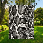 Black And White Snakeskin Print Garden Flag