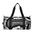 Black And White Snakeskin Print Gym Bag