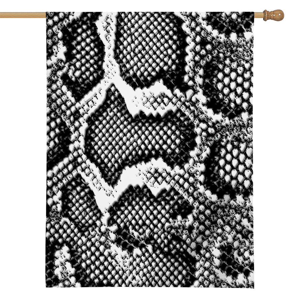 Black And White Snakeskin Print House Flag