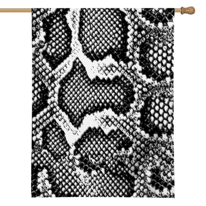 Black And White Snakeskin Print House Flag