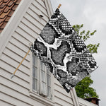 Black And White Snakeskin Print House Flag