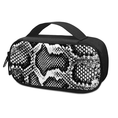 Black And White Snakeskin Print Insulin Cooler Travel Case