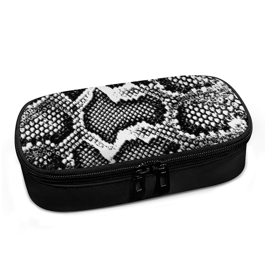 Black And White Snakeskin Print Insulin Cooler Travel Case
