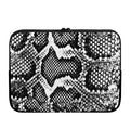 Black And White Snakeskin Print Laptop Sleeve