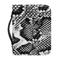 Black And White Snakeskin Print Leather Bible Cover